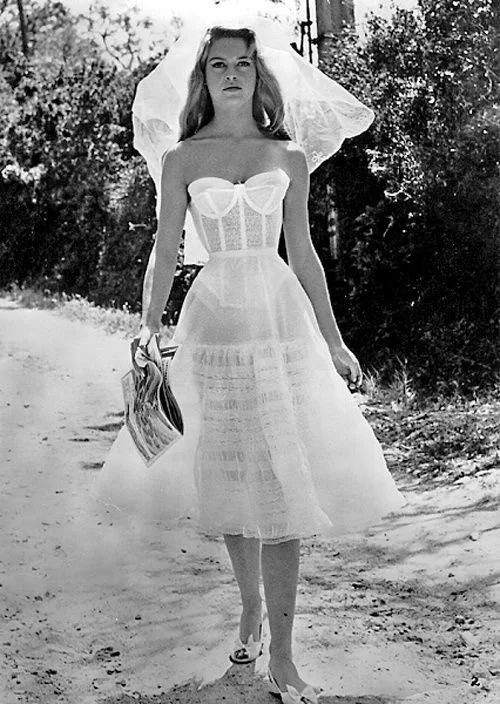 Archival Vintage 1950's Ivory Sheer Embroidered Bustier (Small